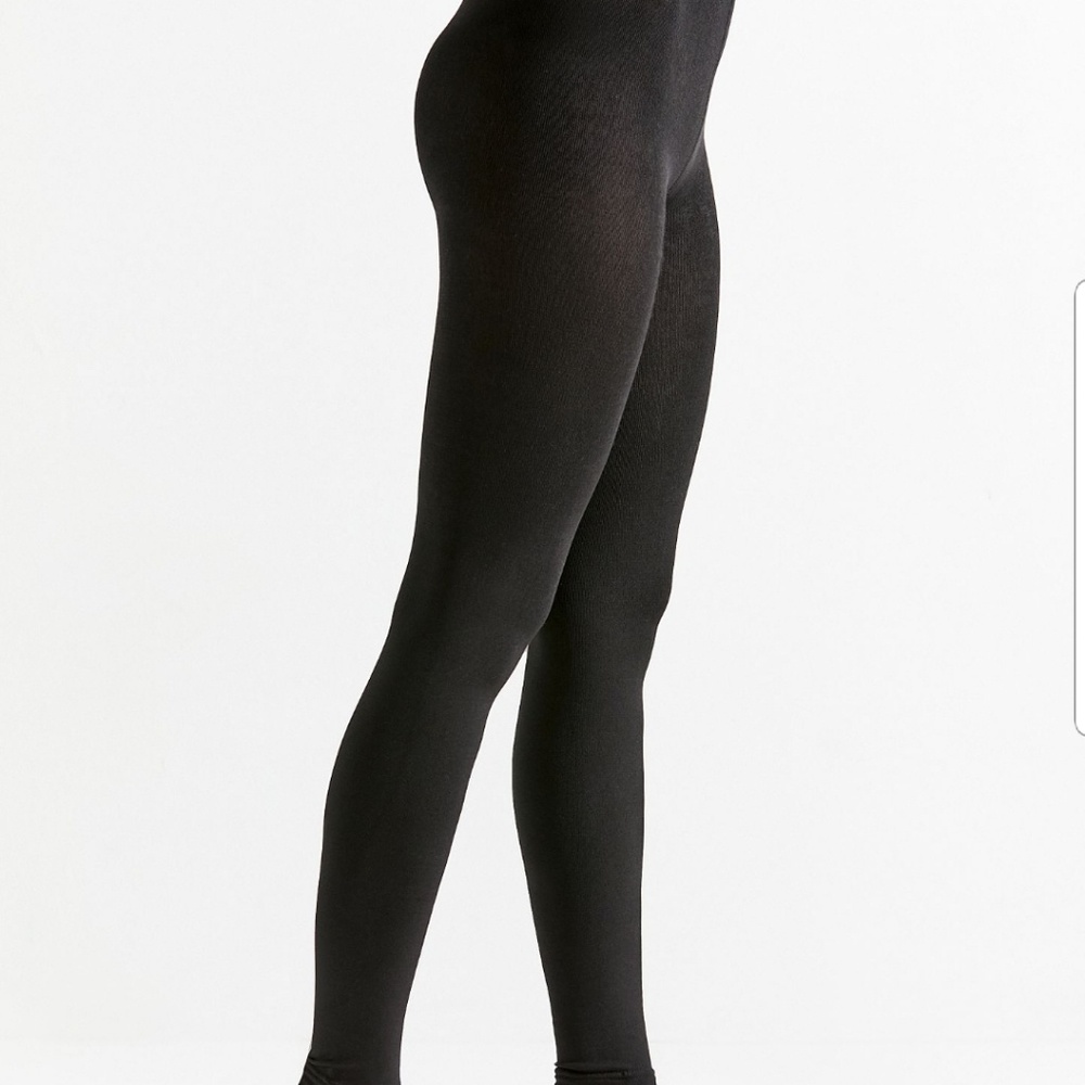 (2/$20)Faux fur lined Black leggings/tights